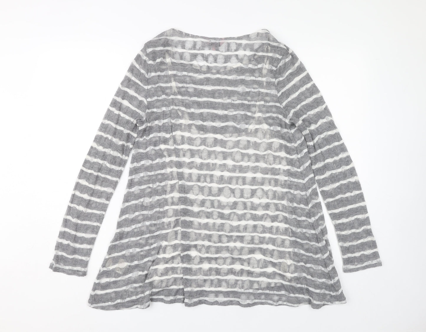Phase Eight Women's Grey Striped Blouse, Size 12