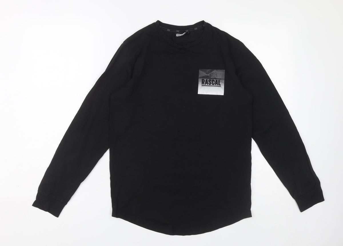Rascal Boys Black Long Sleeve Graphic T-Shirt 13-14 Years