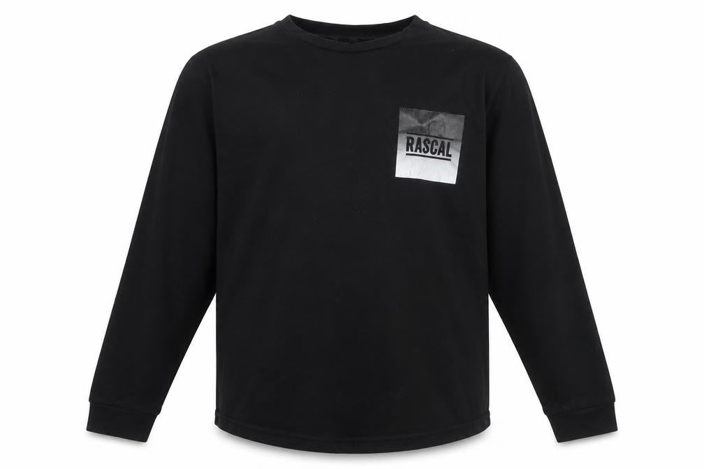 Rascal Boys Black Long Sleeve Graphic T-Shirt 13-14 Years