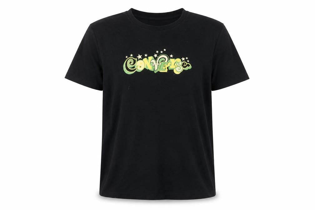 Converse Unisex Black XL T-Shirt with Logo Accents