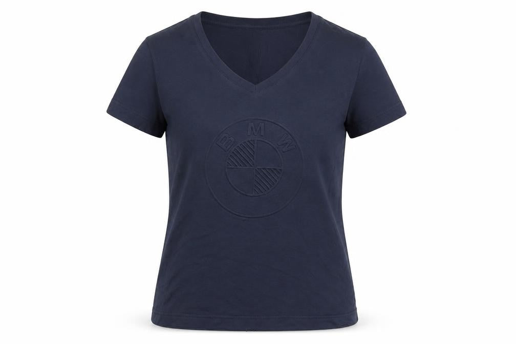 Bonmarché W Unisex Blue V-Neck T-Shirt - Large, Casual Style