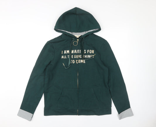 Springfield Women's Green Full Zip Hoodie Size 12