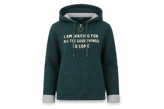 Springfield Women's Green Full Zip Hoodie Size 12