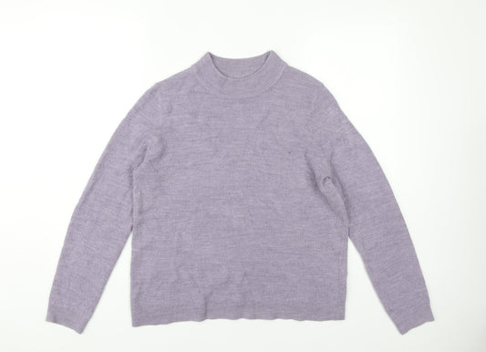 Maine New England Women's Purple Mock Neck Jumper, Size 14