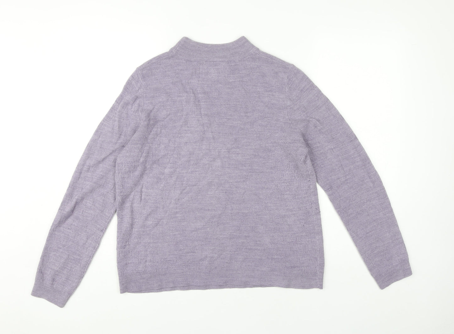 Maine New England Women's Purple Mock Neck Jumper, Size 14