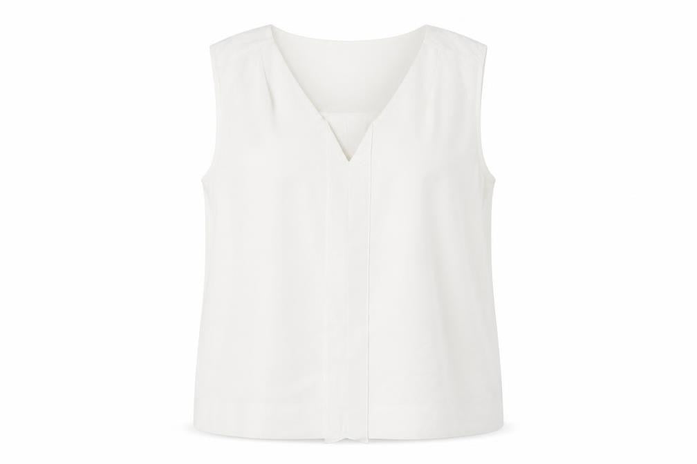 French Connection Women’s Ivory Sleeveless Blouse L