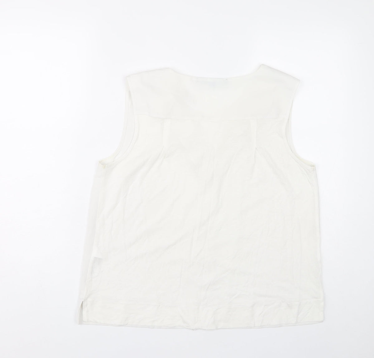 French Connection Women’s Ivory Sleeveless Blouse L