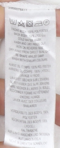 Brand and care label for French Connection Women’s Ivory Sleeveless Blouse L