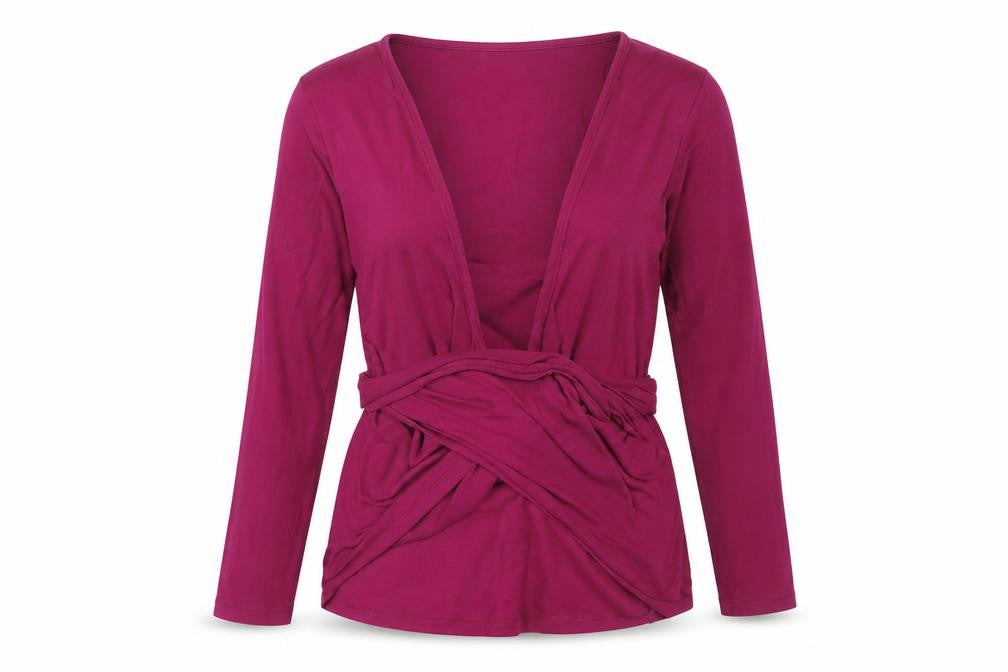 JoJo Maman Bébé Women's Purple Wrap Blouse XS