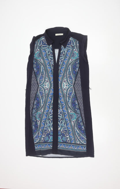 Additional front view of Oasis Blue Sleeveless Dress in M