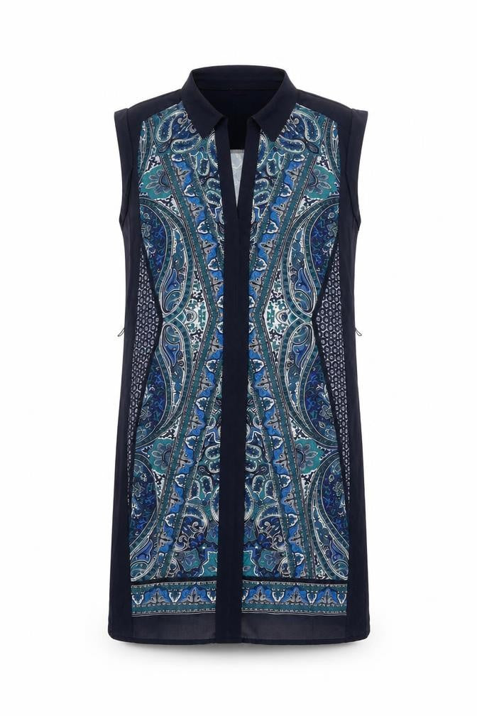Oasis Blue Sleeveless Dress in M