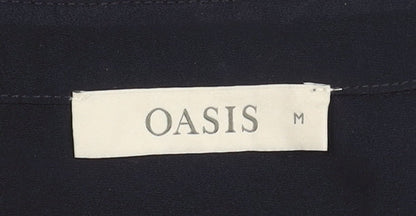 Brand and care label for Oasis Blue Sleeveless Dress in M
