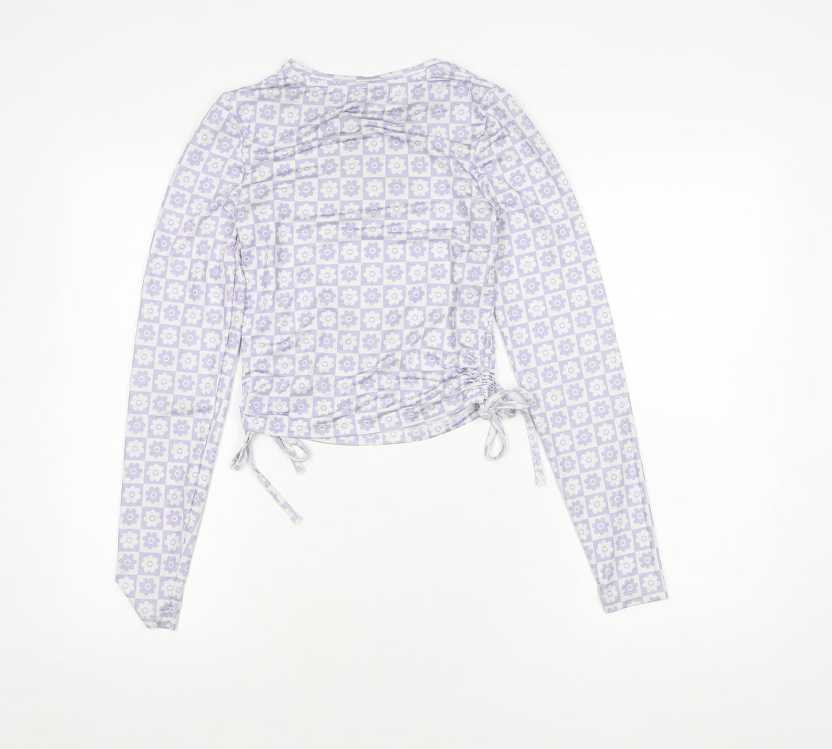 ASOS DESIGN Women's Purple Floral Long Sleeve Top