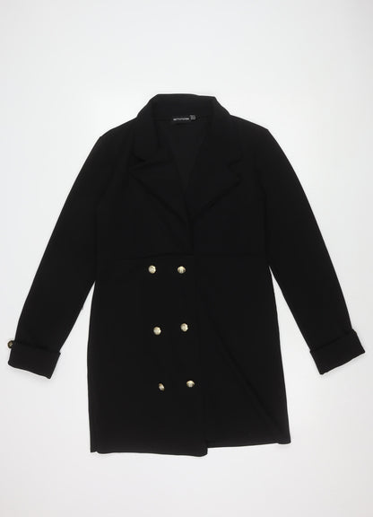 PRETTYLITTLETHING Black Jacket Dress Women Size 14