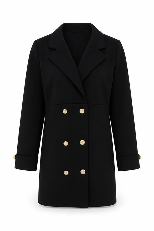 PRETTYLITTLETHING Black Jacket Dress Women Size 14