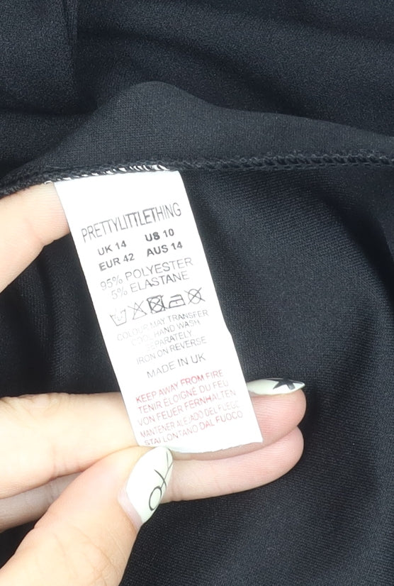 PrettyLittleThing Black Jacket Dress Women Size 14