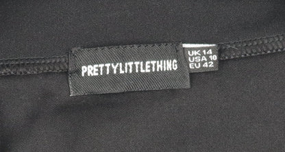 PRETTYLITTLETHING Black Jacket Dress Women Size 14