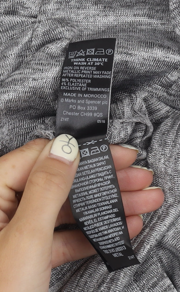 Marks & Spencer Women’s Grey Sleeveless Top Size 14