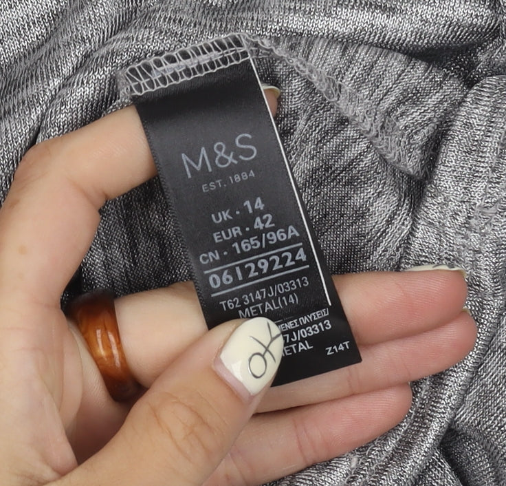 Marks & Spencer Women’s Grey Sleeveless Top Size 14