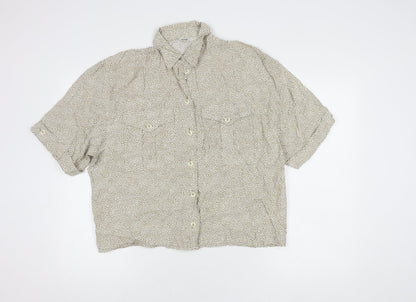 Additional front view of Tru Women's Multicoloured Button-Up Shirt, size 14