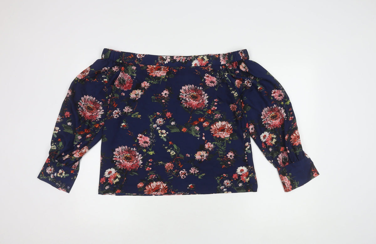 Warehouse Women's Floral Off the Shoulder Top Size 14