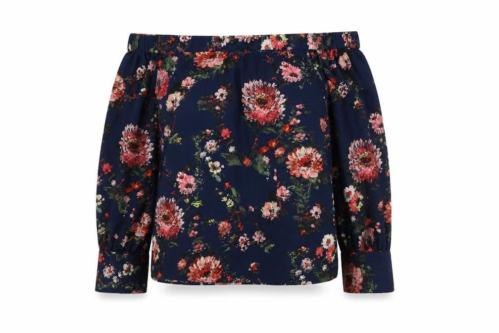 Warehouse Women's Floral Off the Shoulder Top Size 14