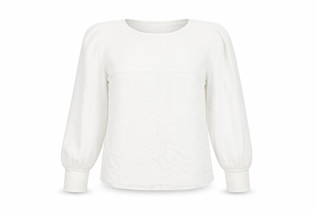 Mango Women's White Balloon Sleeve Blouse Size M