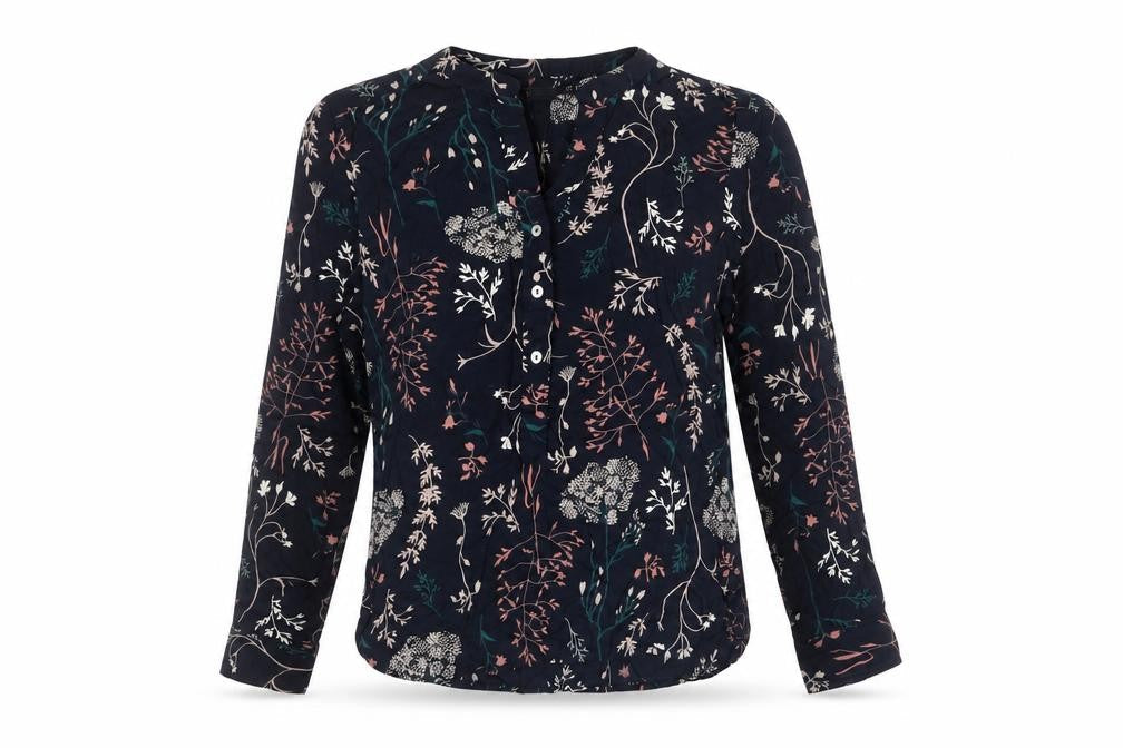 Marks & Spencer Women's Blue Floral Top Size 6