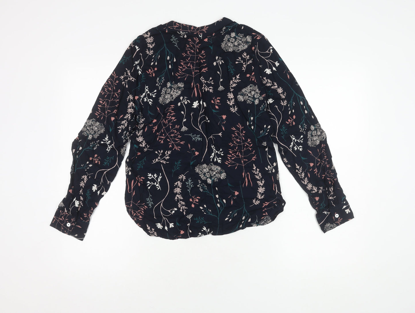 Marks & Spencer Women's Blue Floral Top Size 6