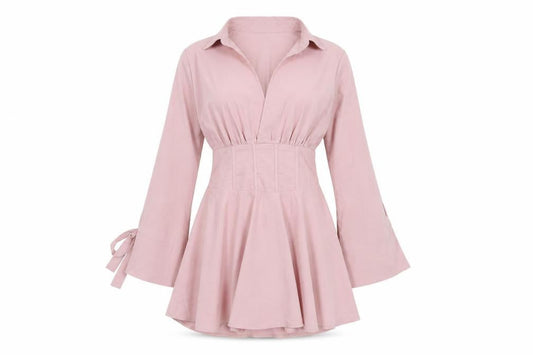 Boohoo Pink Fit & Flare Dress - UK 8, Casual Elegance