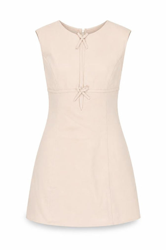 Motel Rocks Women's Beige XS A-Line Sleeveless Dress