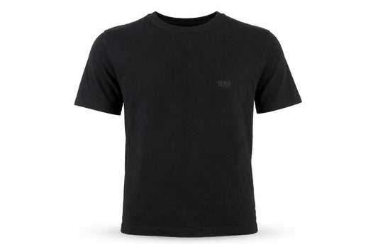Hugo Boss Men's Black Cotton T-Shirt - M, Logo Accented