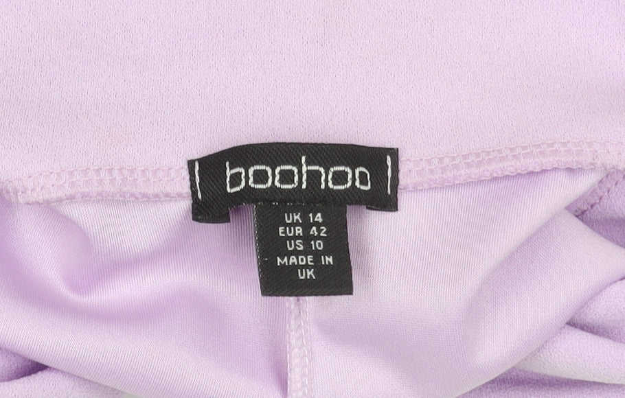 Boohoo Women's Purple Short Dress UK 14