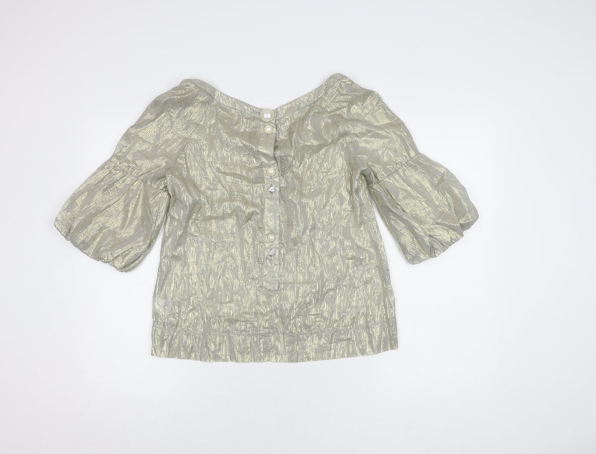 River Island Women's Silver Balloon Sleeve Top 14