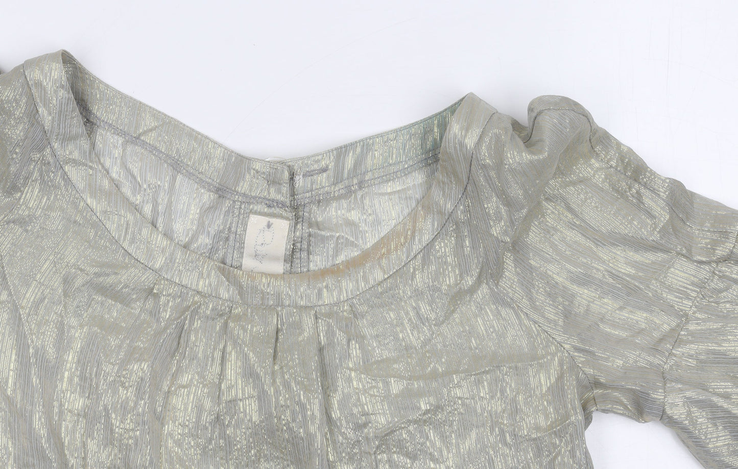 River Island Women's Silver Balloon Sleeve Top 14