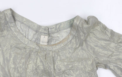 River Island Women's Silver Balloon Sleeve Top 14