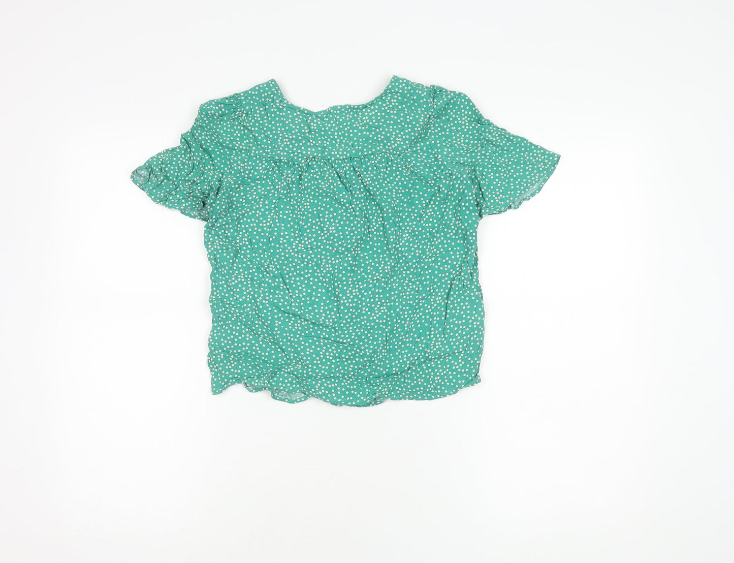 MNG Women's Green Polka Dot Blouse XS