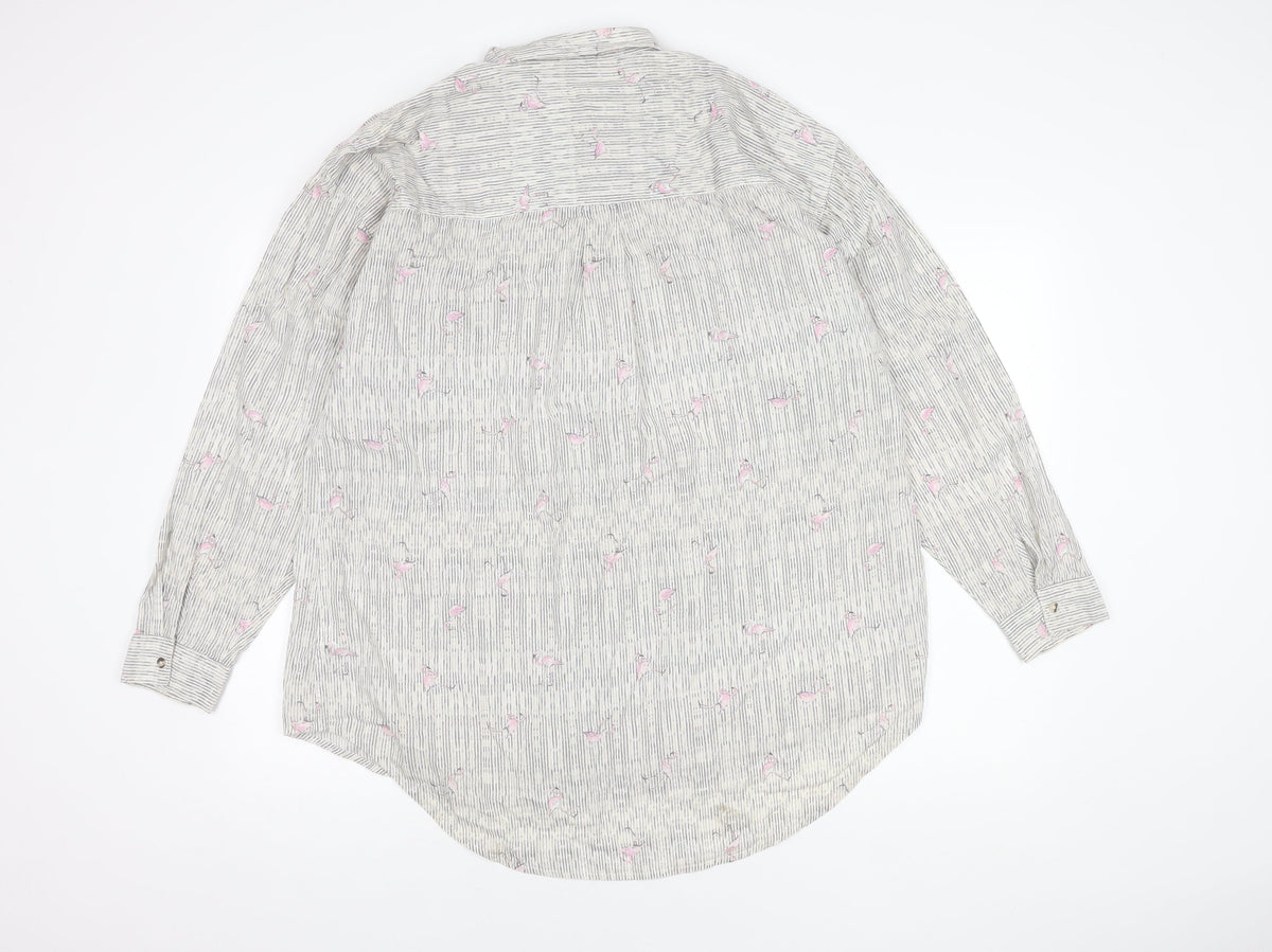 Next Women's Multicoloured Button-Up Shirt, Size 18