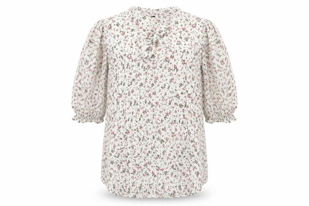 Khushboo Women's White Floral XL Blouse