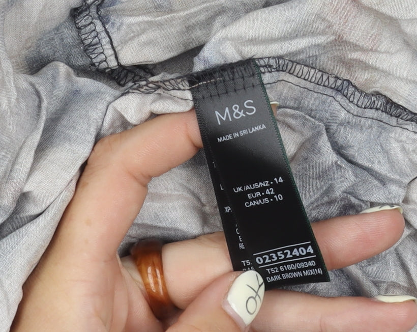 Marks & Spencer Women's Multicoloured Slip Dress Size 14