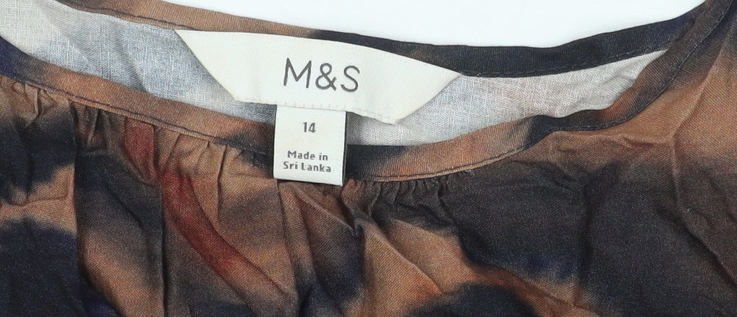 Marks & Spencer Women's Multicoloured Slip Dress Size 14