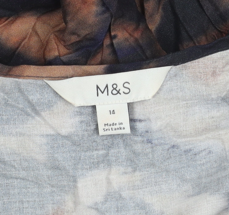 Marks & Spencer Women's Multicoloured Slip Dress Size 14