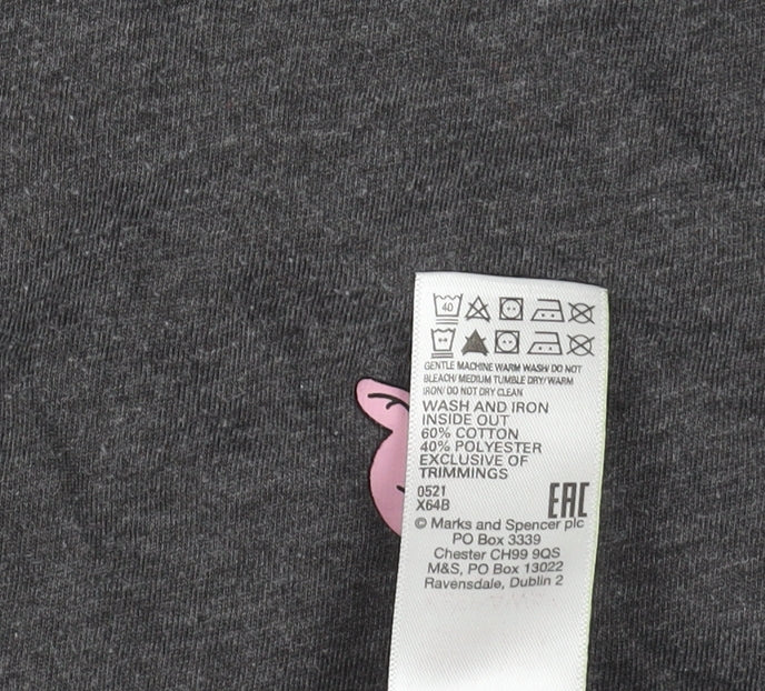 Marks & Spencer Women's Grey Percy Pig Nightshirt L