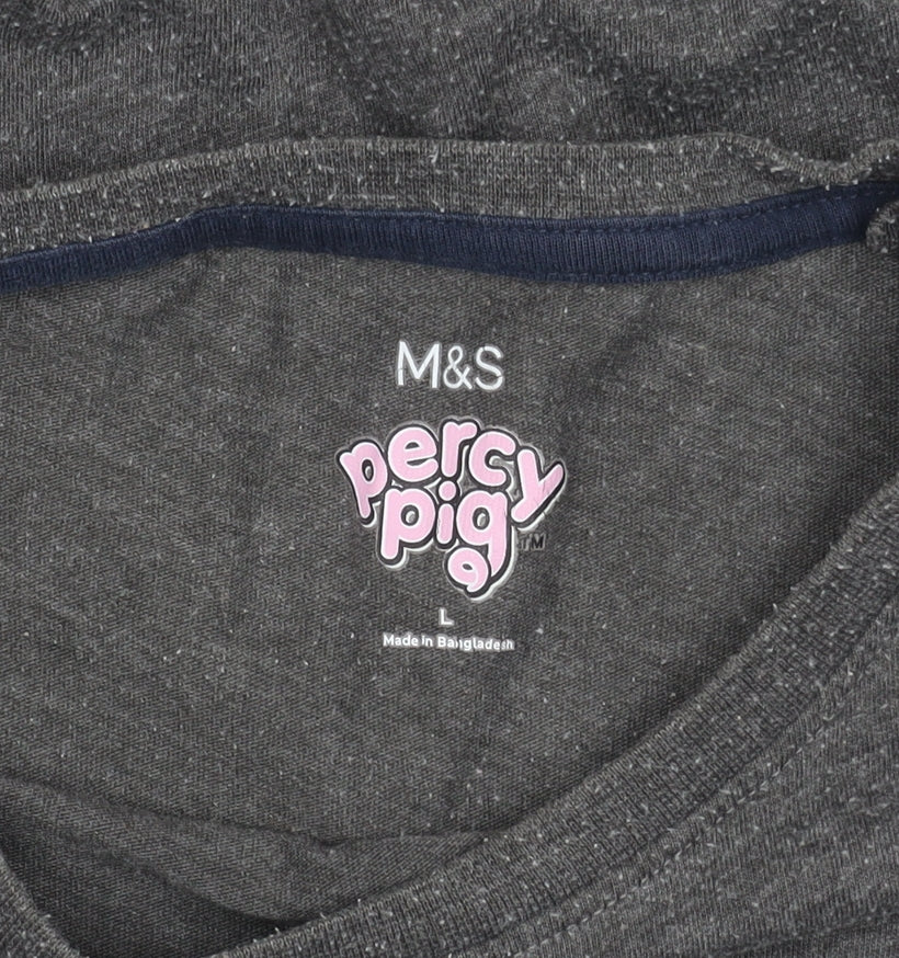 Marks & Spencer Women's Grey Percy Pig Nightshirt L