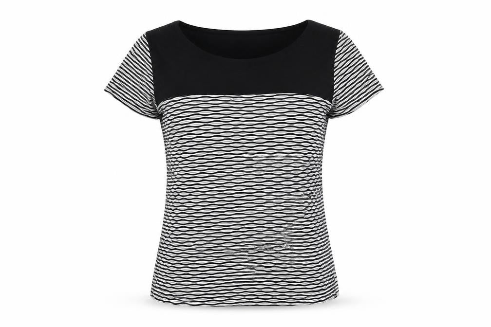 Marc New York Women's Black & White Geometric Top, L