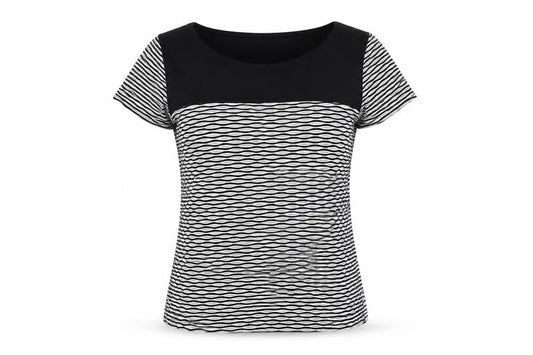 Marc New York Women's Black & White Geometric Top, L