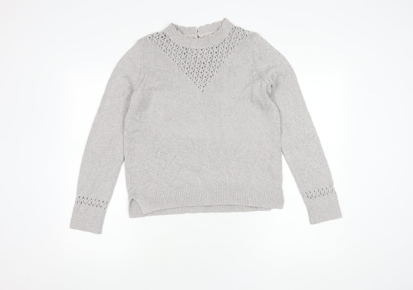 Fat Face Women's Grey High Neck Pullover Jumper Size 10