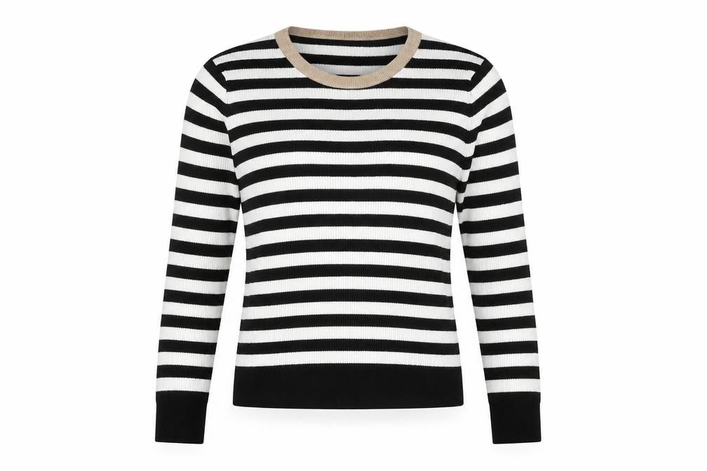 GAP Women's Black Striped Pullover Jumper M