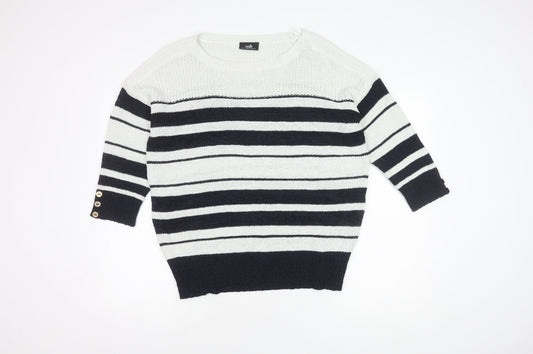 Wallis Womens Multicoloured Striped Pullover Jumper - L