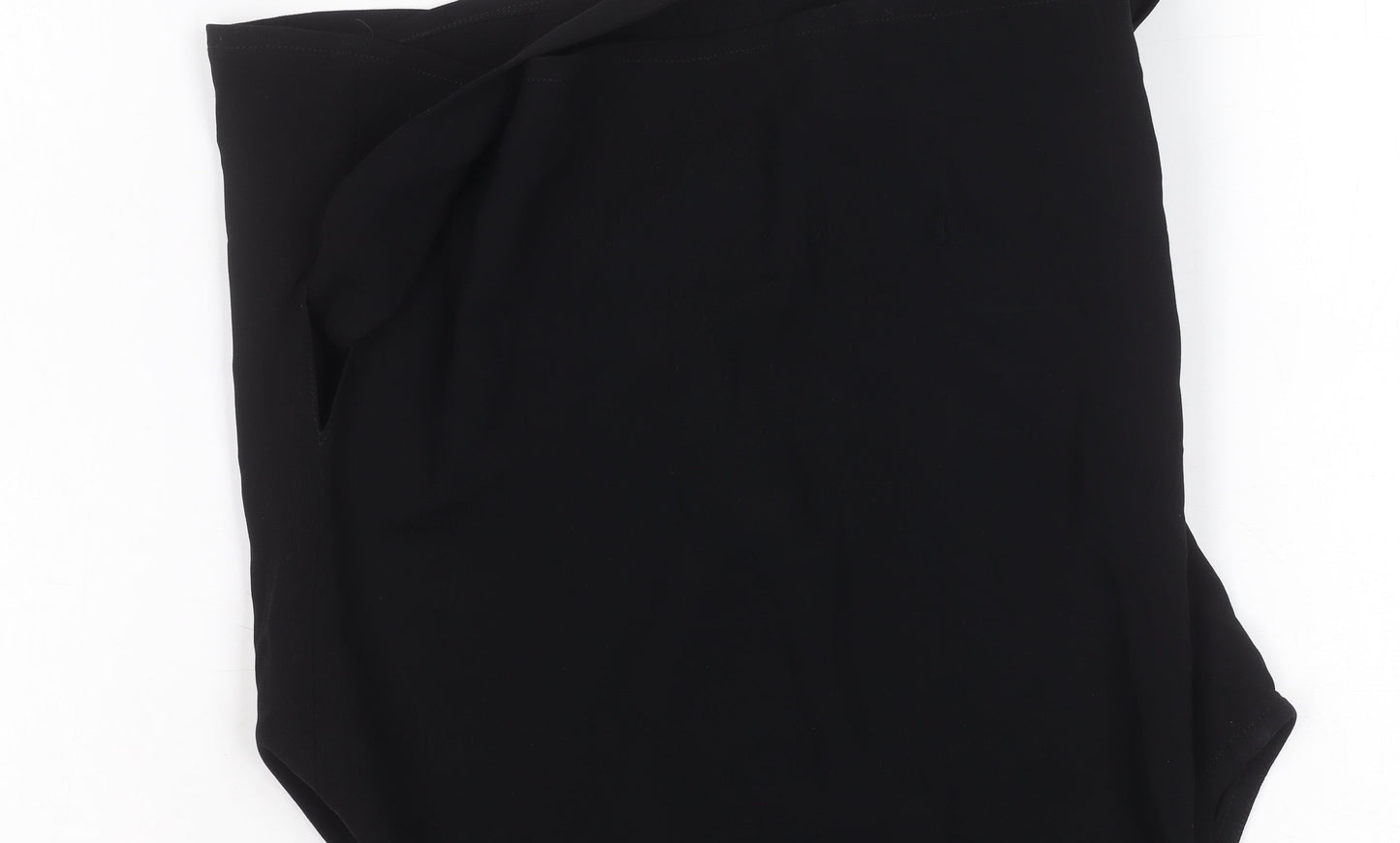 Coast Women's Black Wrap Blouse, Size 10, High Neck Style
